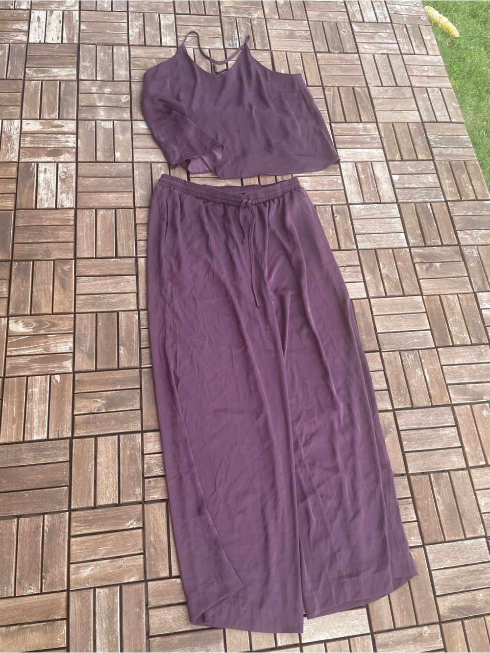 Women's Purple Drawstring  - Elegant Casual